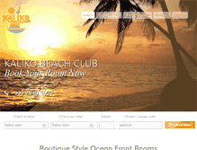 Tablet Screenshot of kalikobeachclub.com